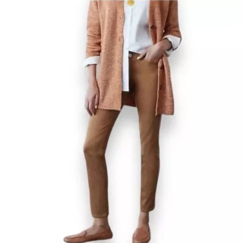 J. Jill Cropped Ankle Jeans in Camel Brown